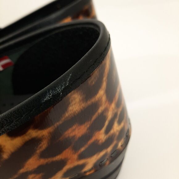 Sanita Clogs Sz 40 US 8.5 9 Leopard Cheetah Print Comfort Slip Resistant Shoes - Picture 5 of 14